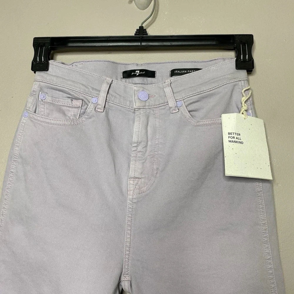 7 For All Mankind Women Sz 26 High-Waist Slim Kick Bootcut‎ Italian Fabric Jeans